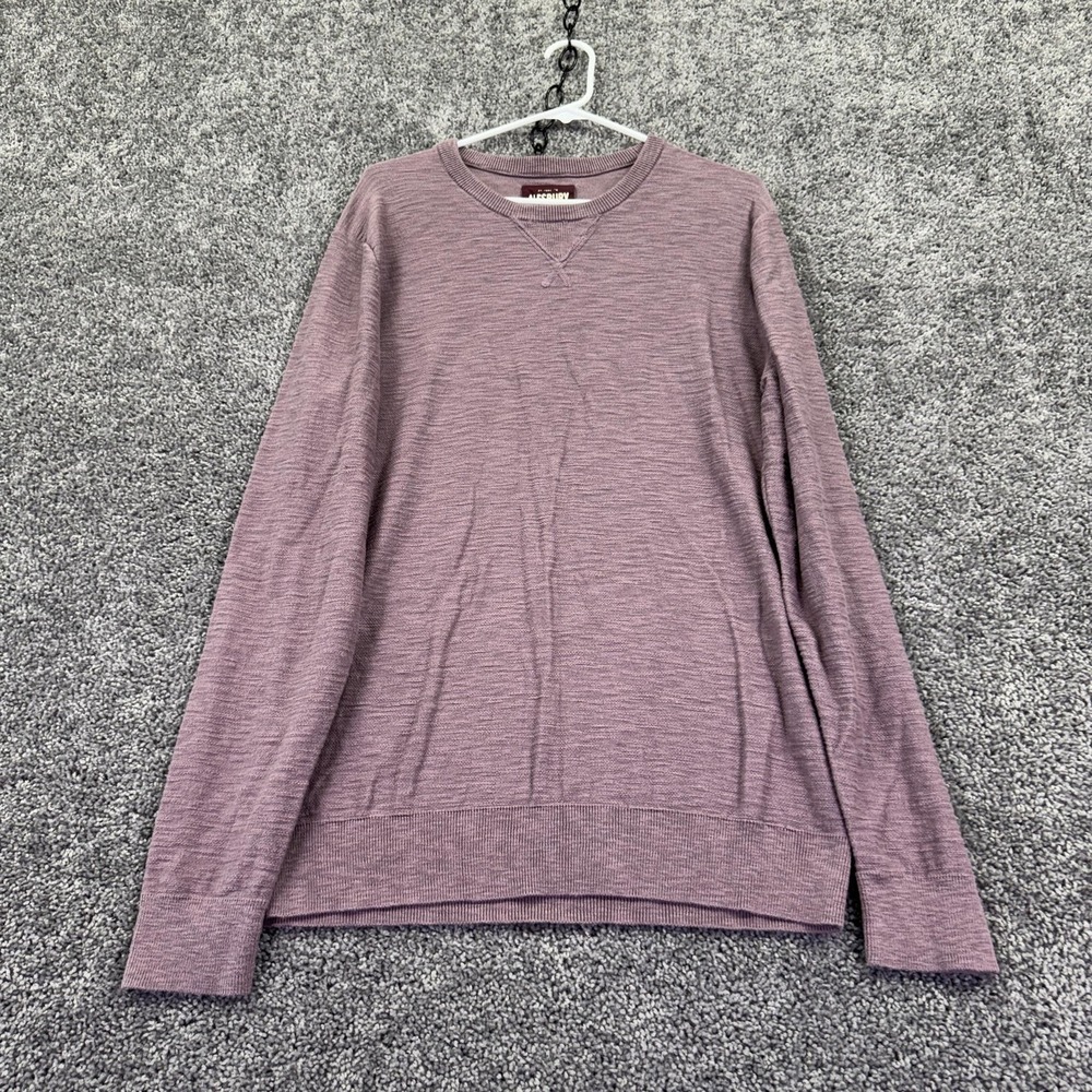 Alesbury Shirt Mens Large Purple Cotton Knit Crew Neck Lightweight Pullover